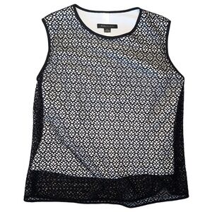 Periphery Sz 6 Canadian Designer Black White Layered Tank Top Modern Summer